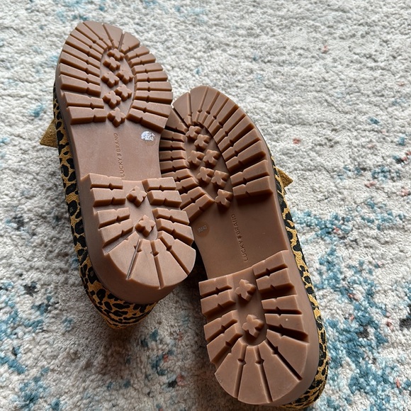 New Lucky Brand Tamio Loafer — Cheetah/Leopard Print Inca Gold Bow Size 9 - Picture 6 of 7